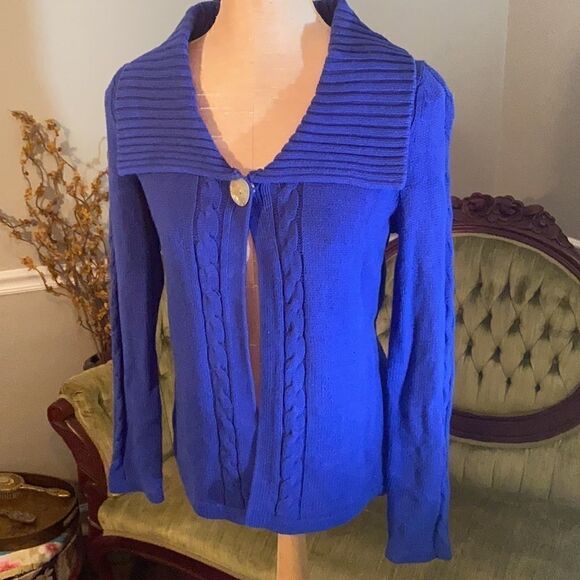 Kim Rogers one botton, open sweater. Vintage. Women’s M. - Picture 2 of 6